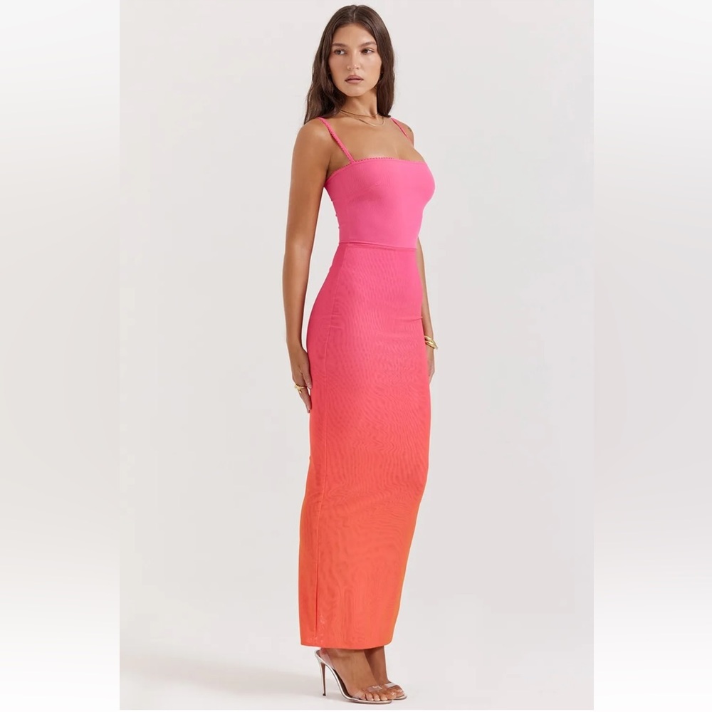 HOUSE OF CB 'Calista' Ombre Flame Maxi Dress